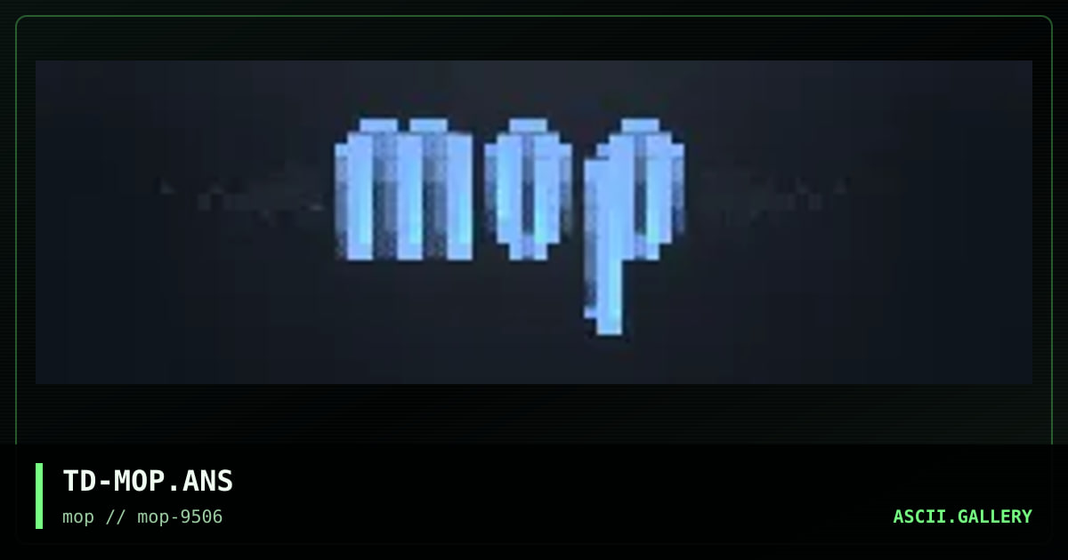 mop font, by tweed, 1995