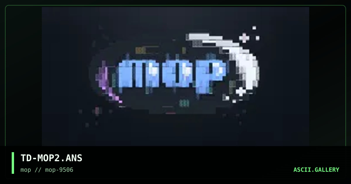 mop font #2, by tweed, 1995