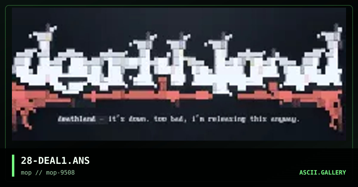 Deathland, by number 28, 1995