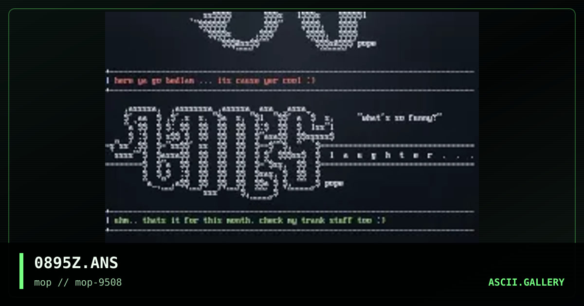 august '95 ascii colly, by turtle, mr popeil, 1995