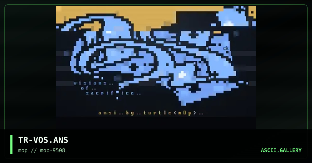 visions of sacrifice, by turtle, number 28, chromatik, 1995