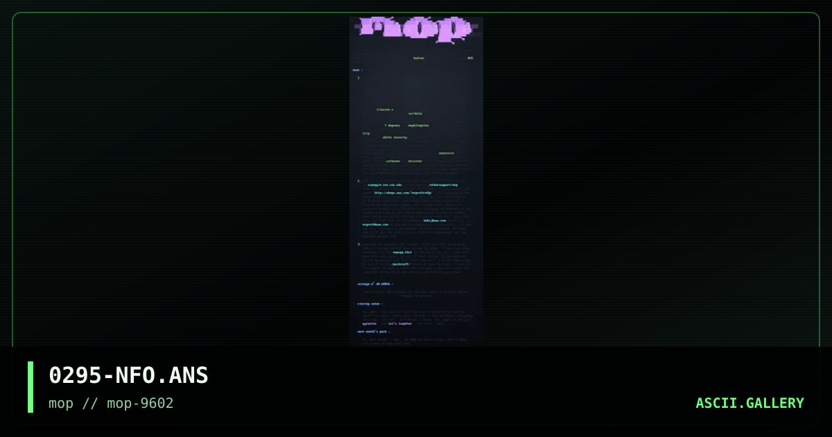 mop 0296 informational file, by bedlam, 1996