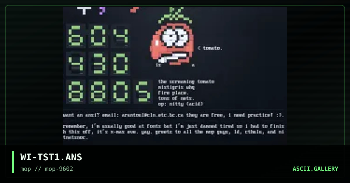 the screaming tomato, by white insanity, 1996