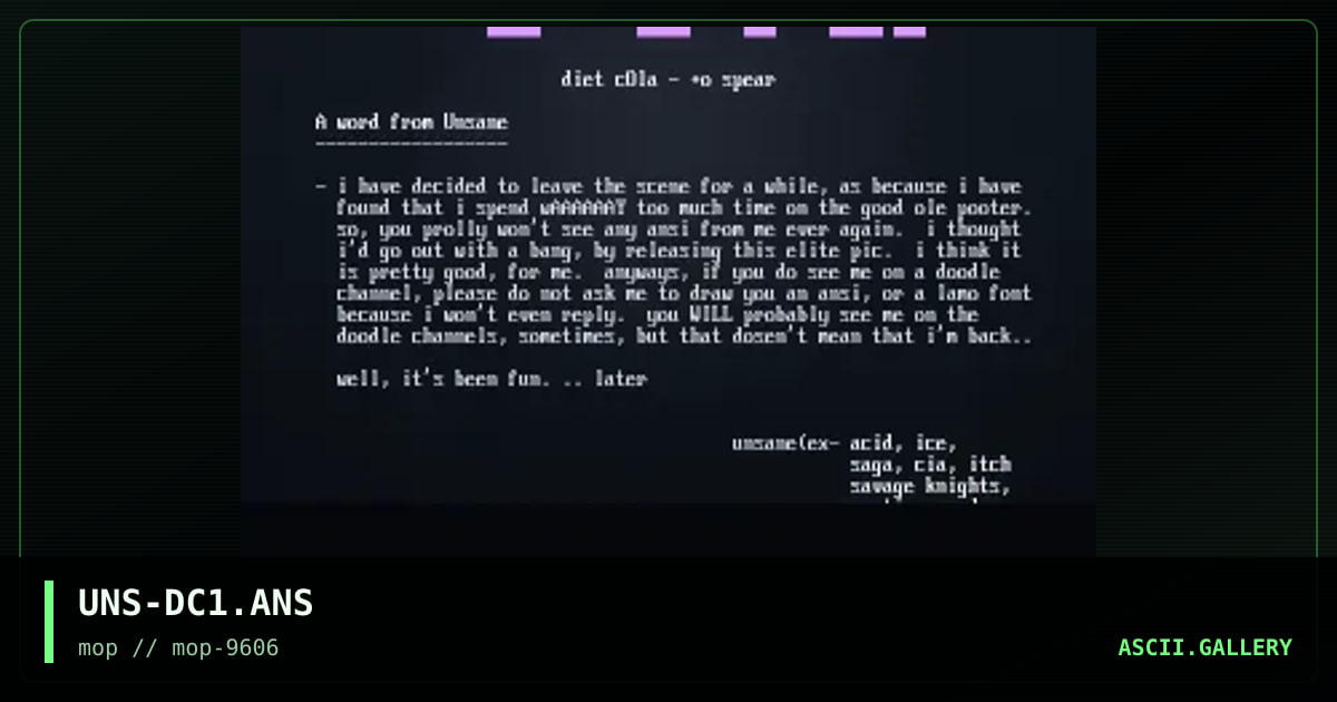 unsane's last ansi, by unsane, 1996