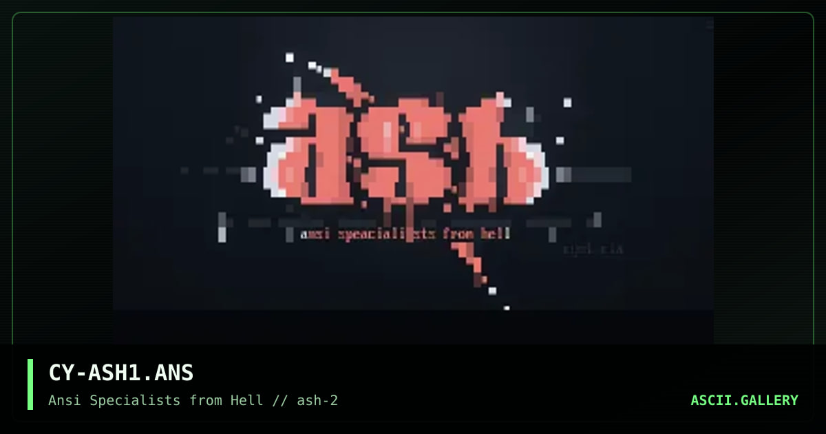 ash art ansi logo ;), by cyst, 1996