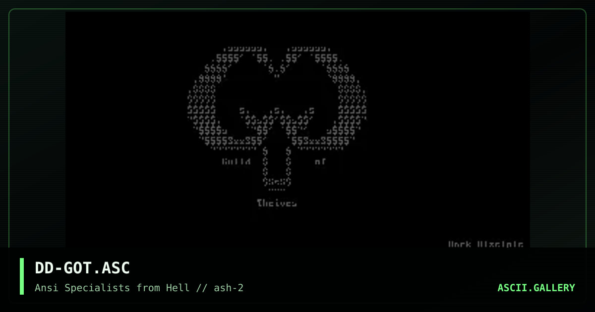 guild of thieves ascii.., by dark disciple, 1996