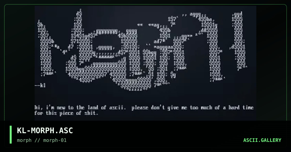 KL-MORPH.ASC, by kleenex, 1997