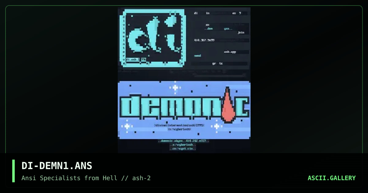 demonic abyss font, by divine intervention, 1996