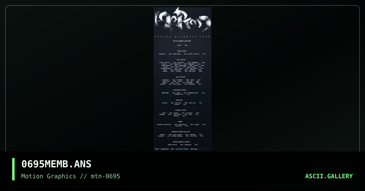 MemberList, by tripe, 1995