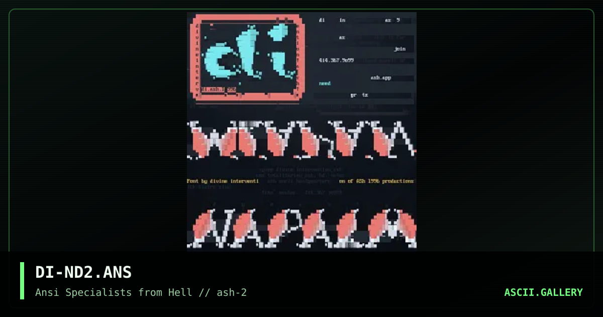 napalm dynasty font.., by divine intervention, 1996