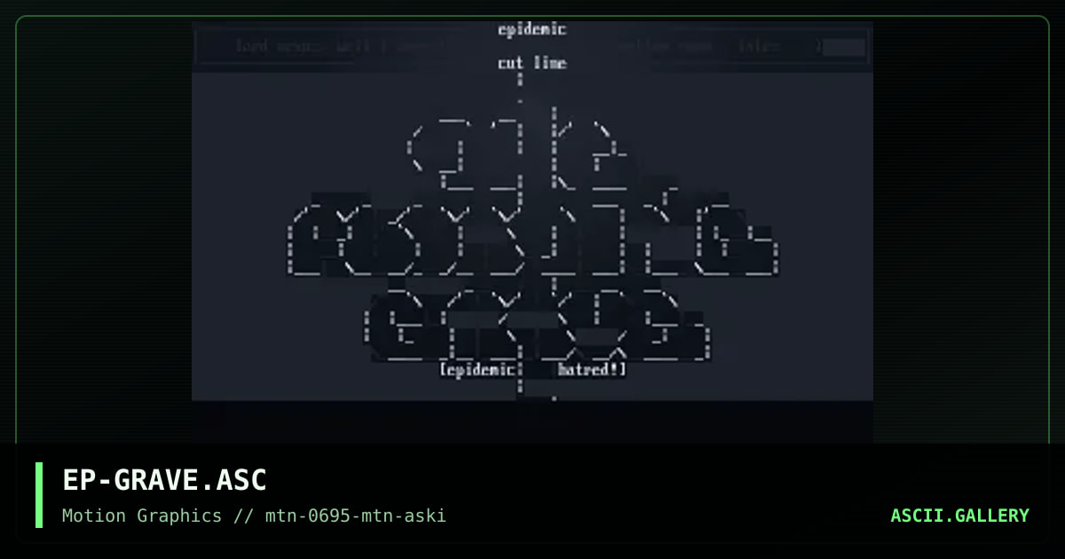 The Floating Grave Ascii, by epidemic, 1995