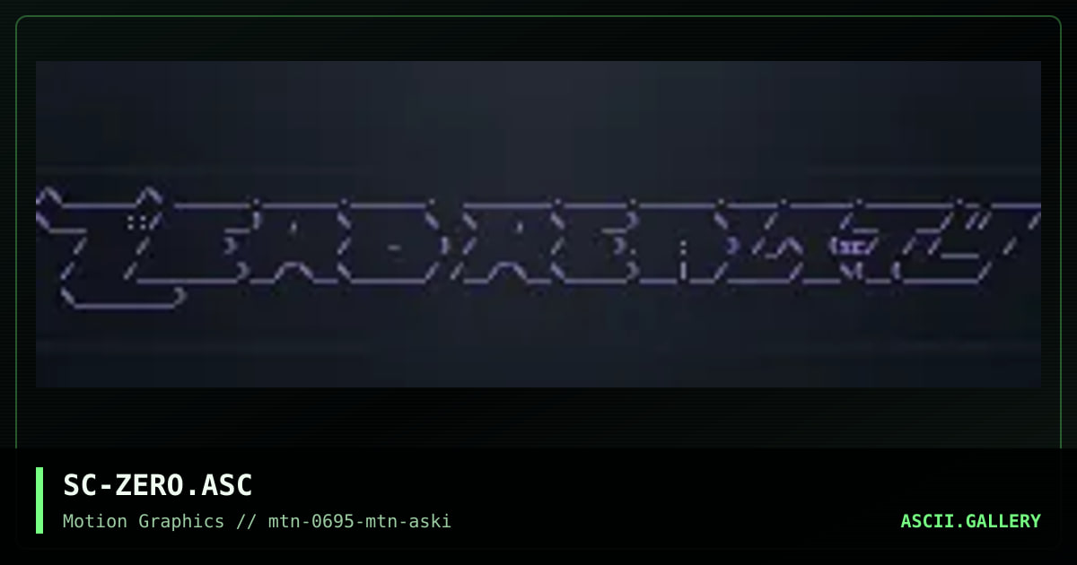 Zero Reality, by scorpion, 1995