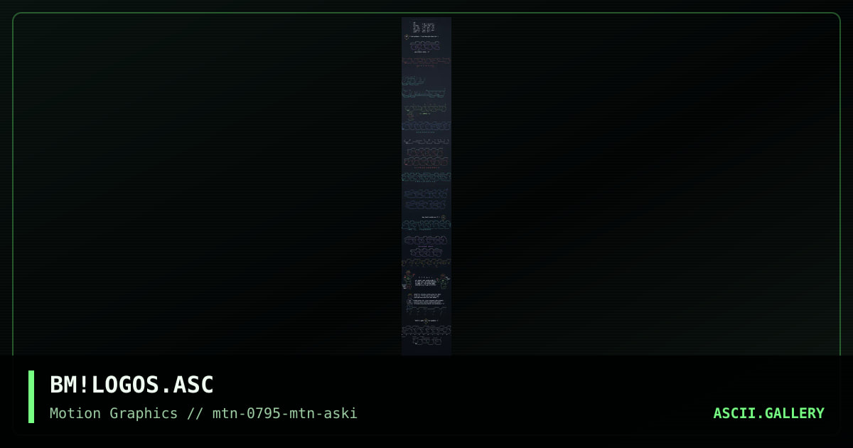 Ascii Collection!, by blindman, 1995