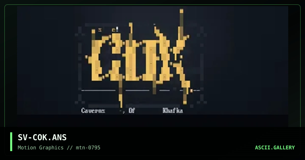 Cok, by slave, 1995