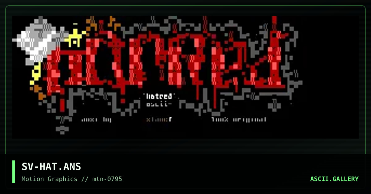 Hatred, by slave, 1995