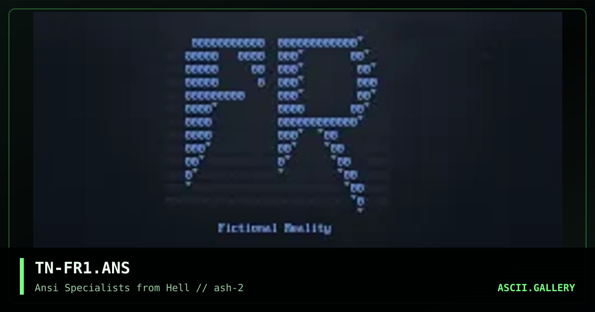 fictional reality ascii.., by talon, 1996