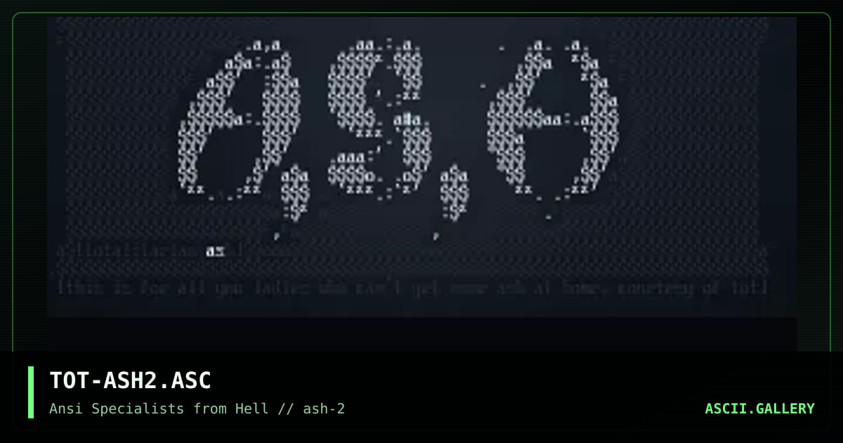 ash logo, by totalitarian, 1996