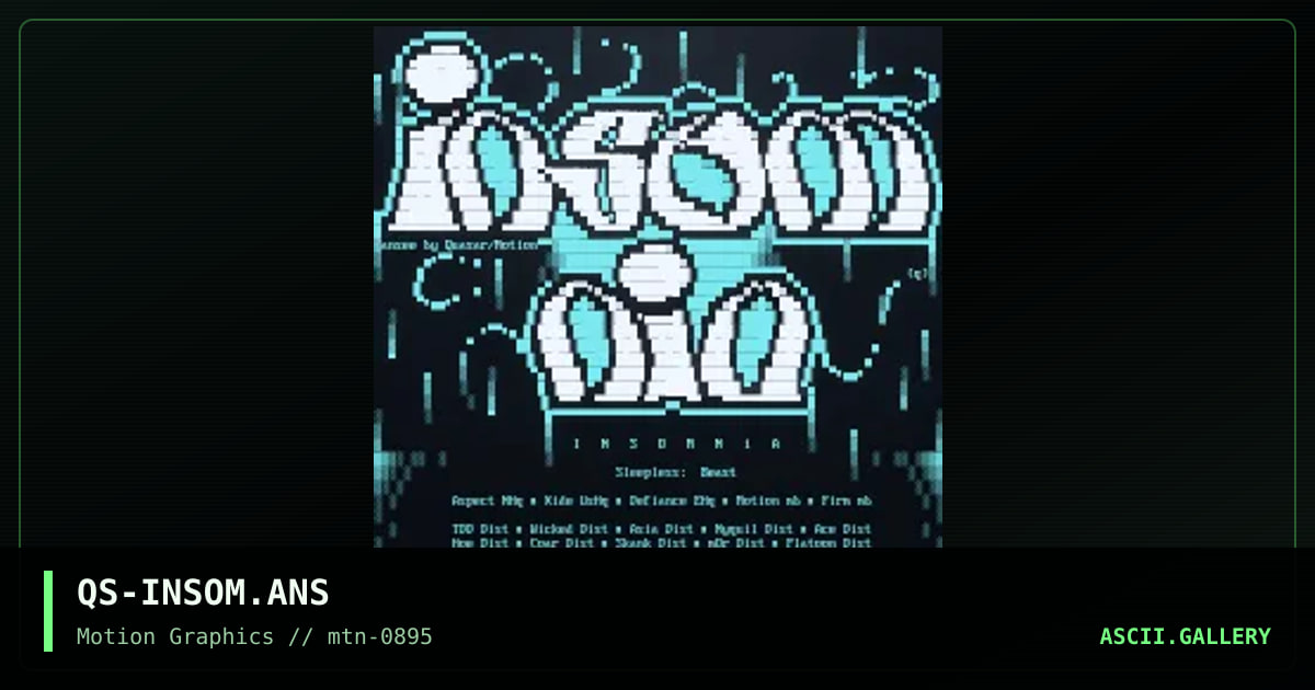 Insomnia, by quasar, 1995