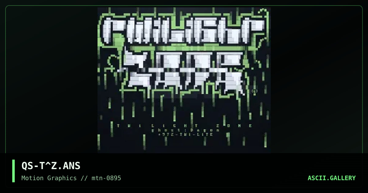 Twilight Zone, by quasar, 1995