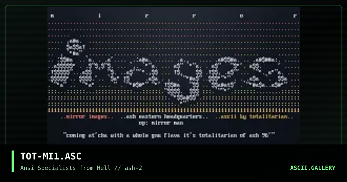 mirror images ascii.., by totalitarian, 1996