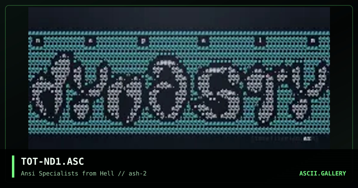 napalm dynasty ascii.., by totalitarian, 1996