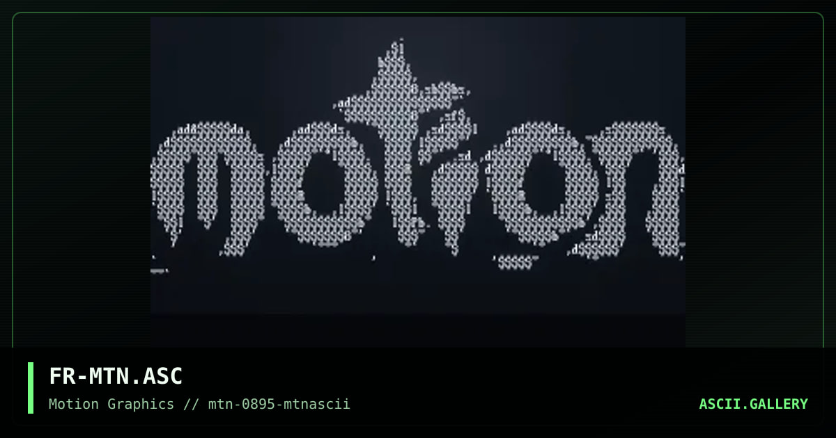 Motion Logo, by fractal, 1995