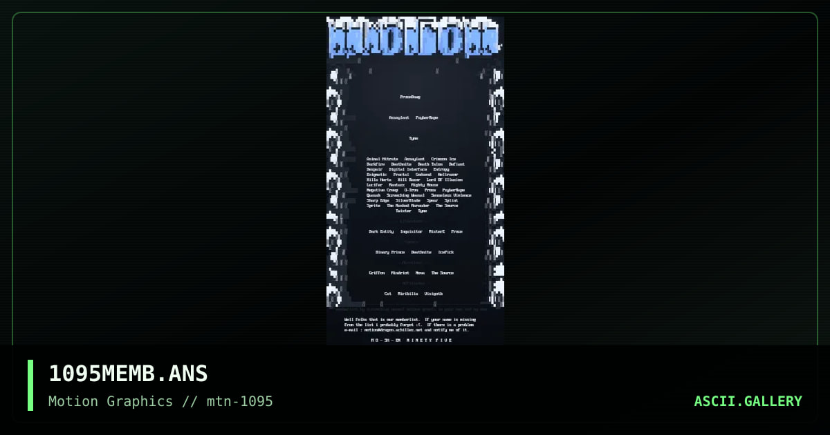 . 1095 Memberlisting ., by screeching weasel, 1995