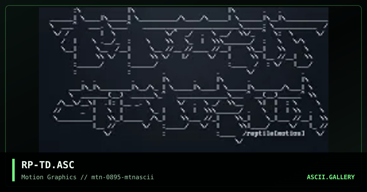 RP-TD.ASC, by reptile, 1995