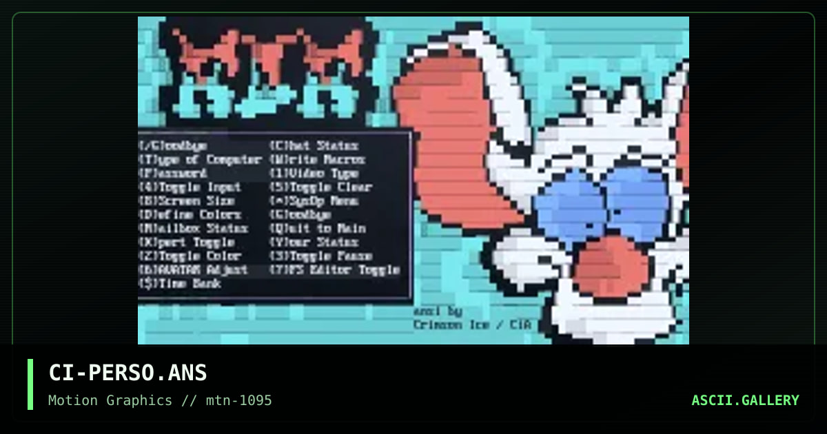 Menu 1, by crimson ice, 1995