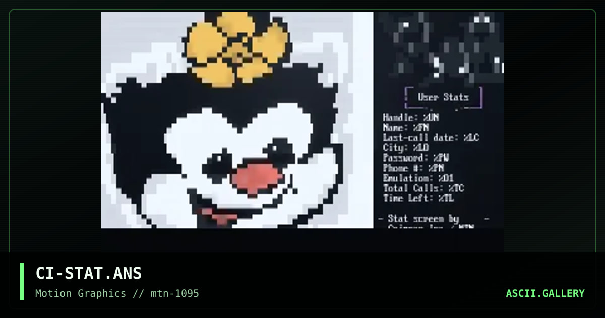 Stat Screen, by crimson ice, 1995
