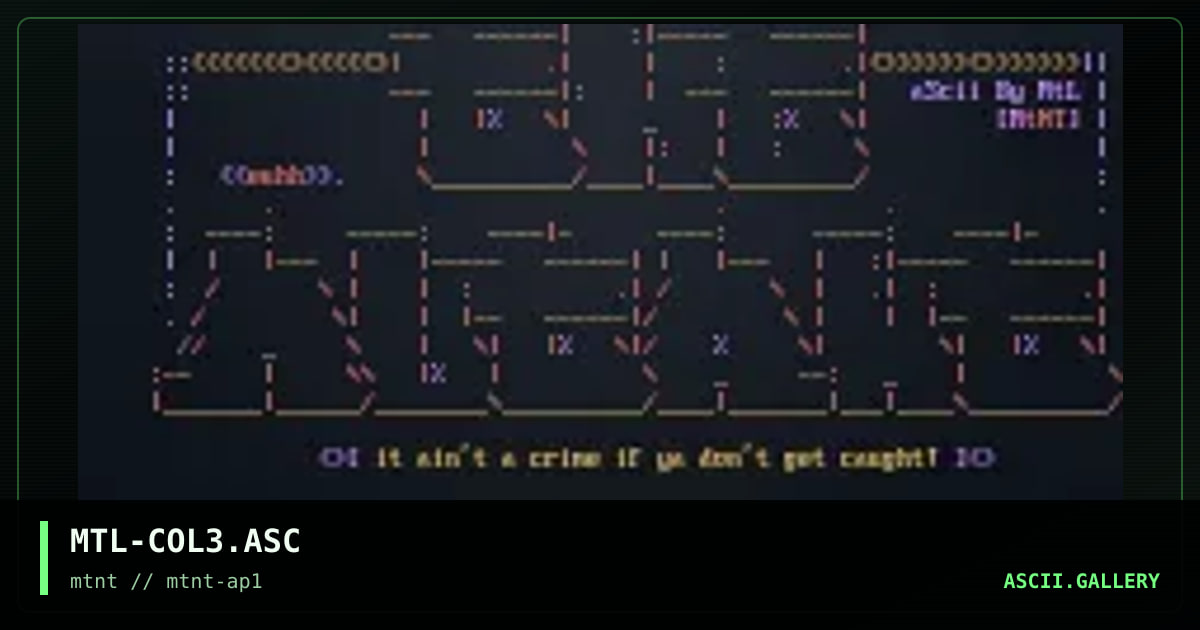 MTL-COL3.ASC, by mutant leader, 1995