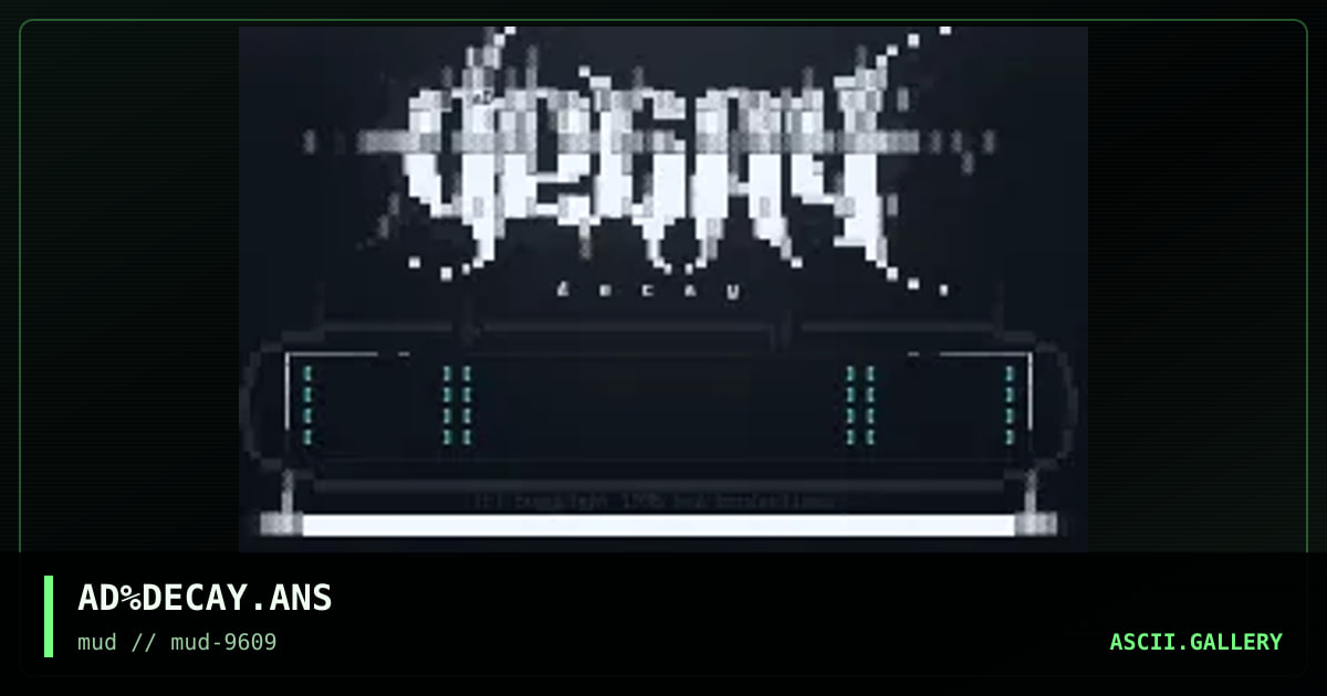 Decay Ansi Viewer, by arcade, 1996