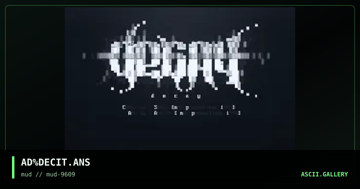 Another Decay ansi, by arcade, 1996