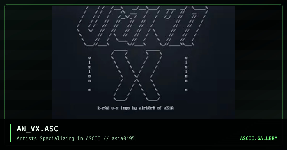 Vision-X Ascii, by airborn, 1995