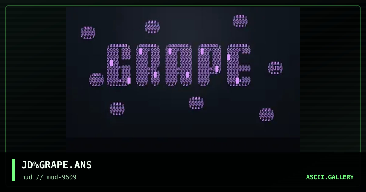 Grape Ascii, by jandor, 1996