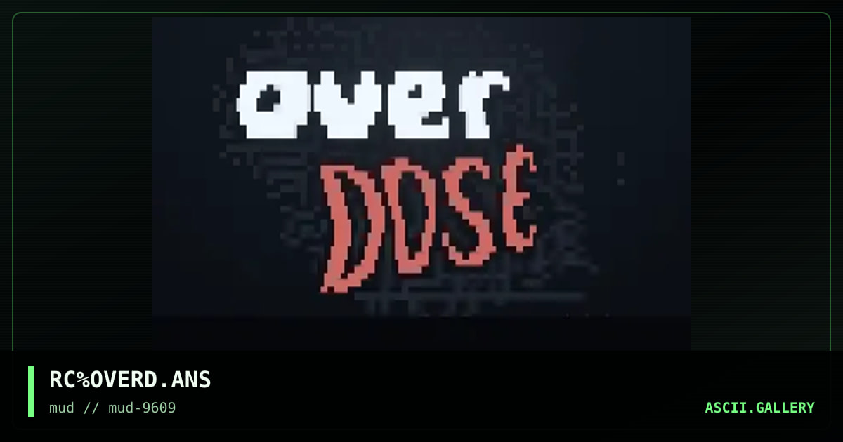 Over Dose, by red circle, 1996