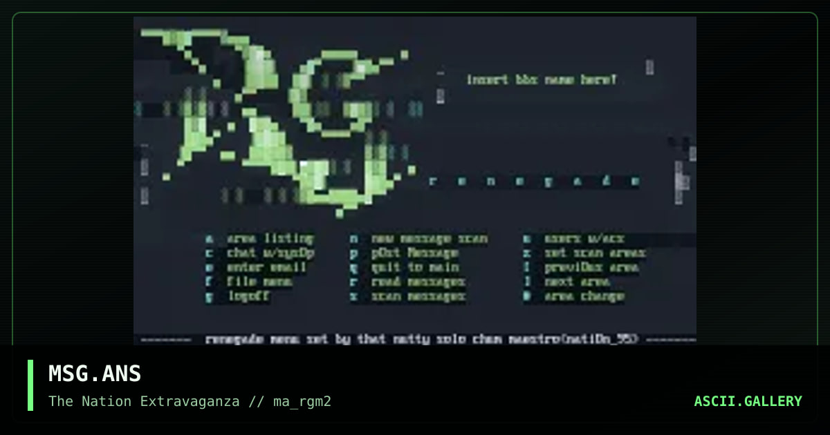 MSG.ANS, by maestro, 1995
