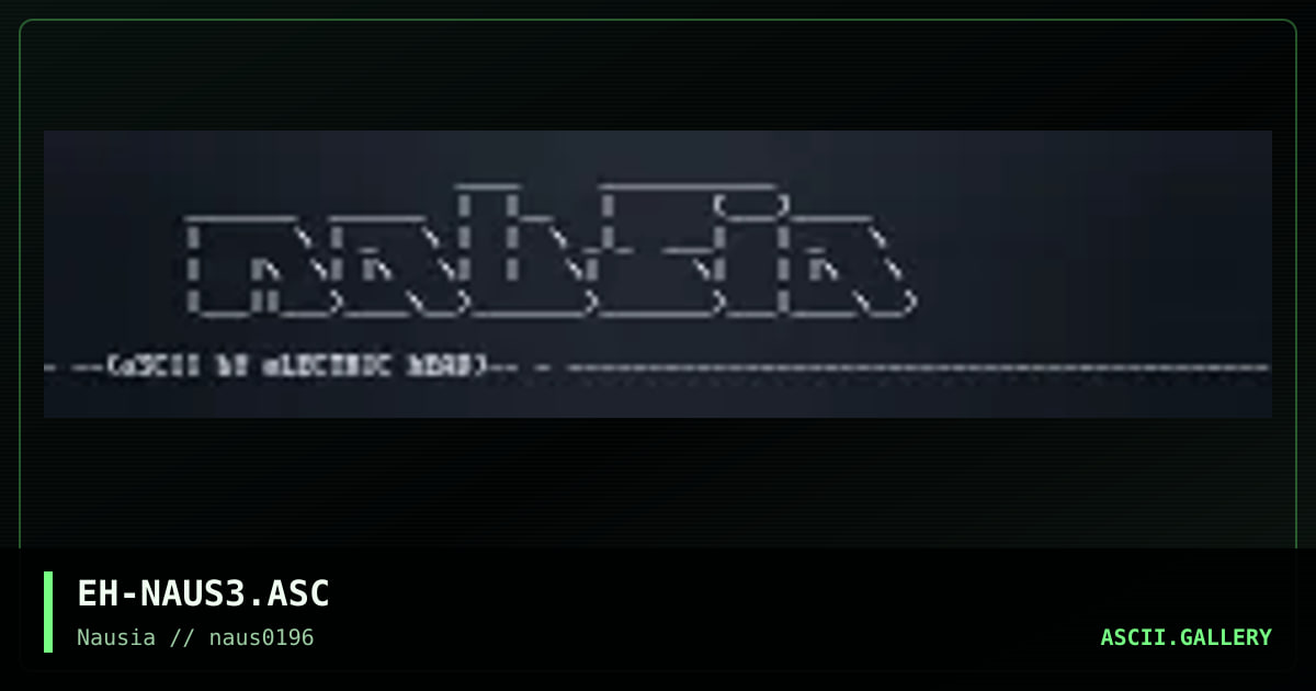 EH-NAUS3.ASC, by electric head, 1996