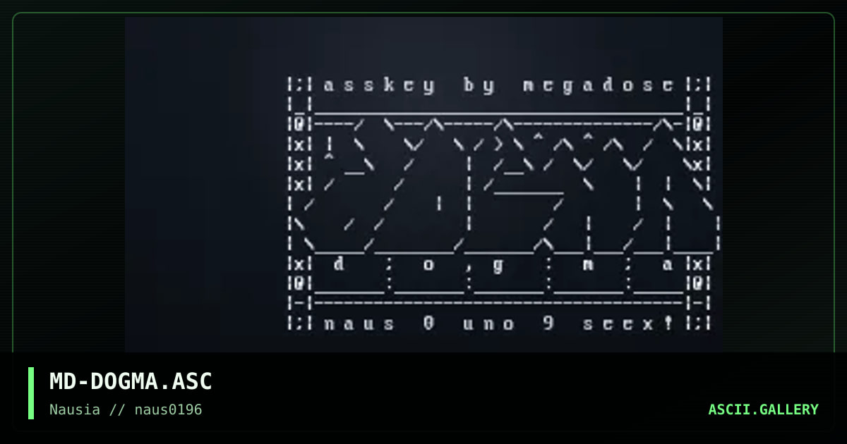 MD-DOGMA.ASC, by megadose, 1996