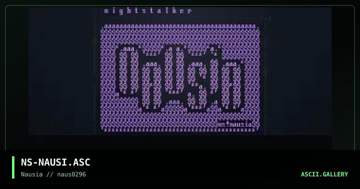 nausia pr0mO?!, by nightstalker, 1996