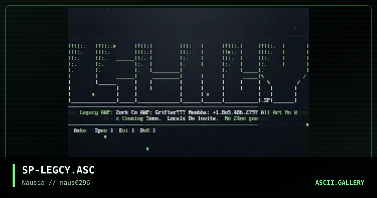 Legacy, by speed, 1996