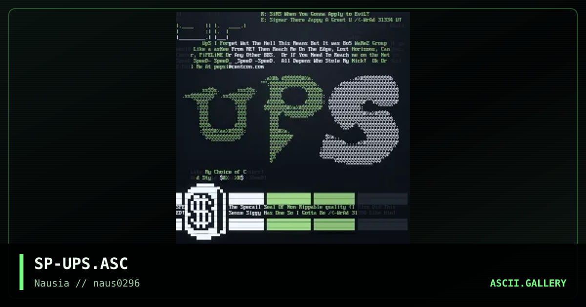 UPS, by speed, 1996