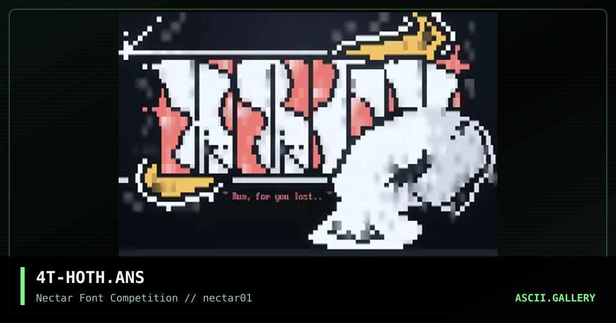 4T-HOTH.ANS, by the 4th disciple, 1996