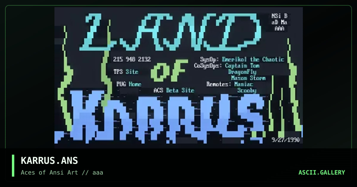 KARRUS.ANS, by rad man, 1992