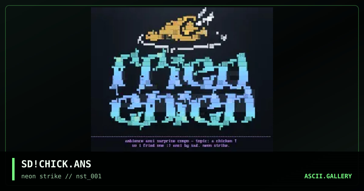 fried chick, by sad, 1998
