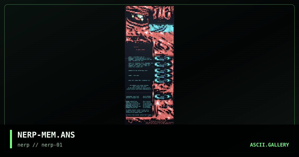 nerp01 memberlist, by ville, alecs, 1997