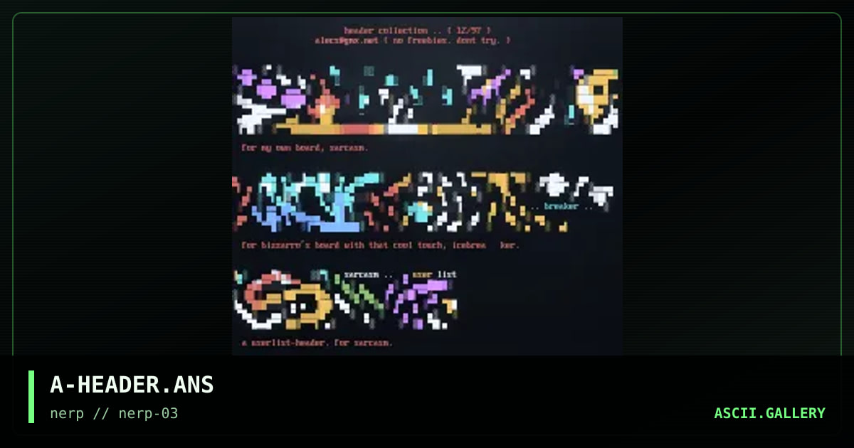 h34DERZ. !, by alecs, 1997