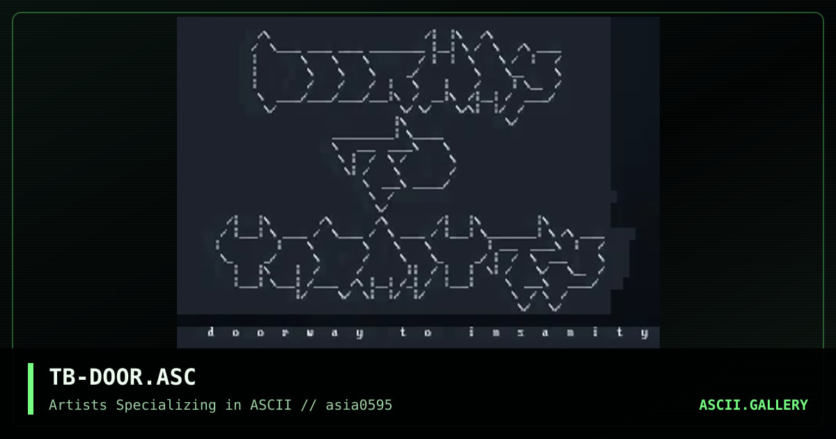 TB-DOOR.ASC, by the boogeyman, 1995