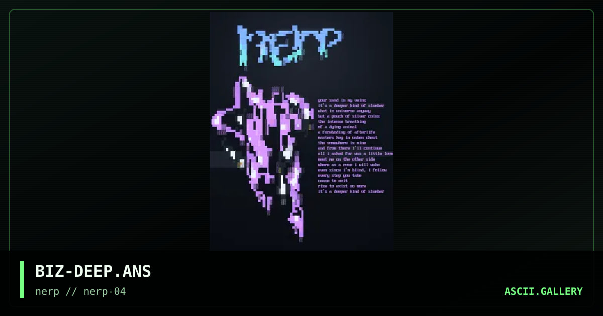 a deeper kind of slumber, by bizzarro, 1998