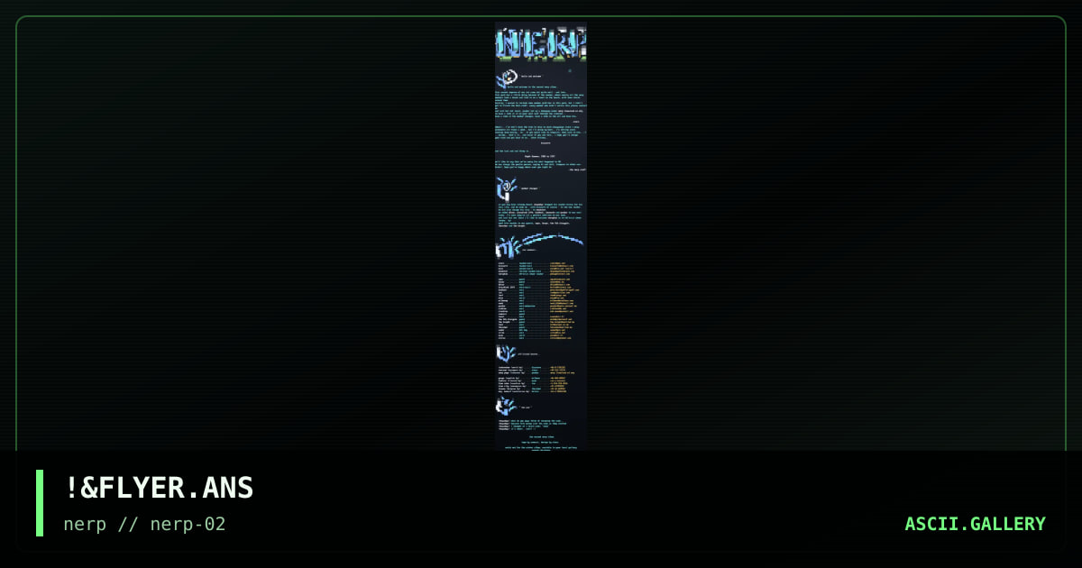 NERP! flyer #2, by alecs, samurai, 1997